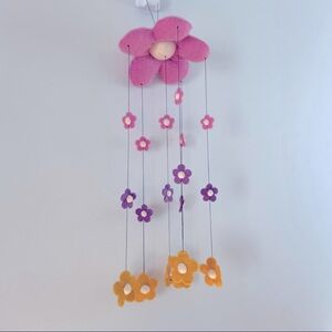 Handmade Felt Floral Mobile, Nursery Decor, Daisy Mobile, Flowerpower Y2K Decor